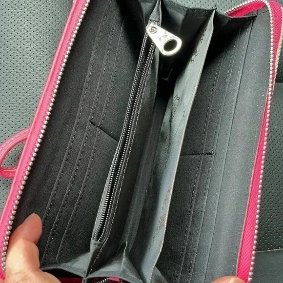 ❤️2/$30❤️Montana West Wallet Ride Wild Live Free Pink Studded Strap Colorful - Picture 3 of 8